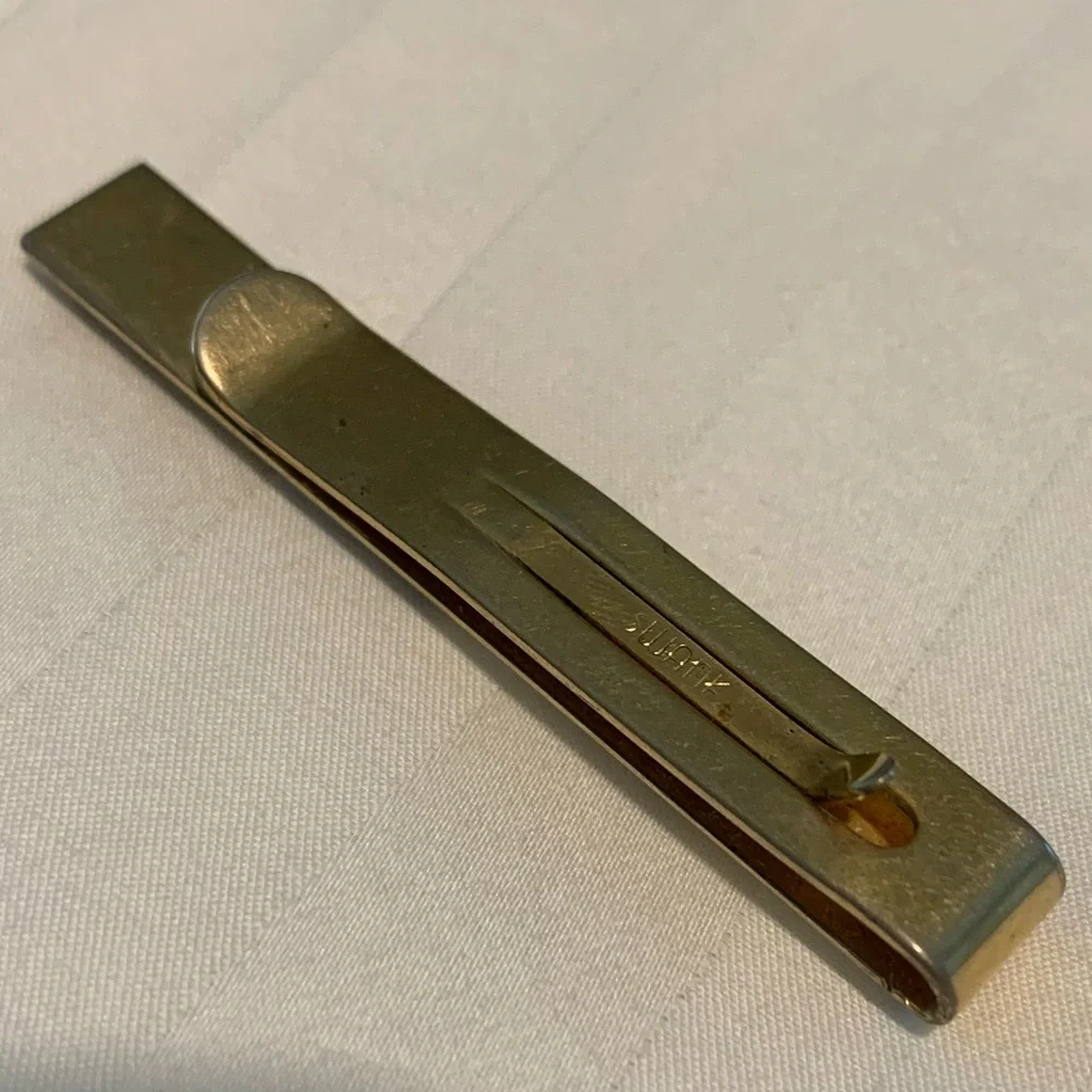 Vintage Slide Money Clip Tie Bar Signed Swank